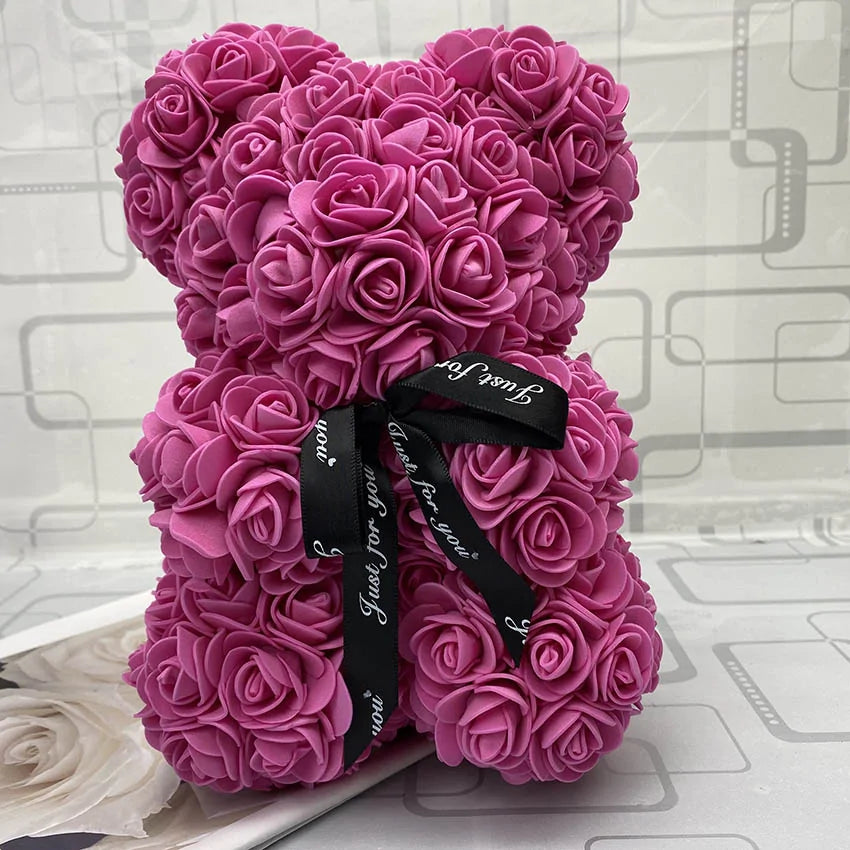 25cm Red Rose Teddy Bear: Valentine's Day Gift for Women